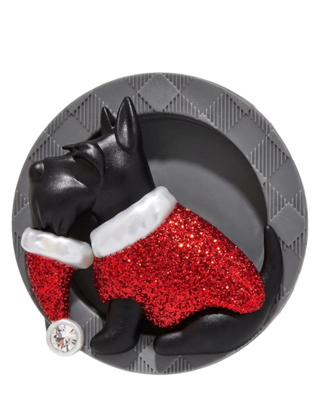 Bath & Body Works Scottish Santa Terrier Visor Car Clip Fragrance Holder